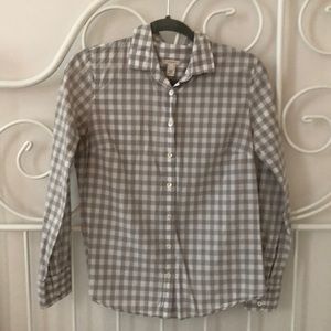 J. Crew Gingham Button Up